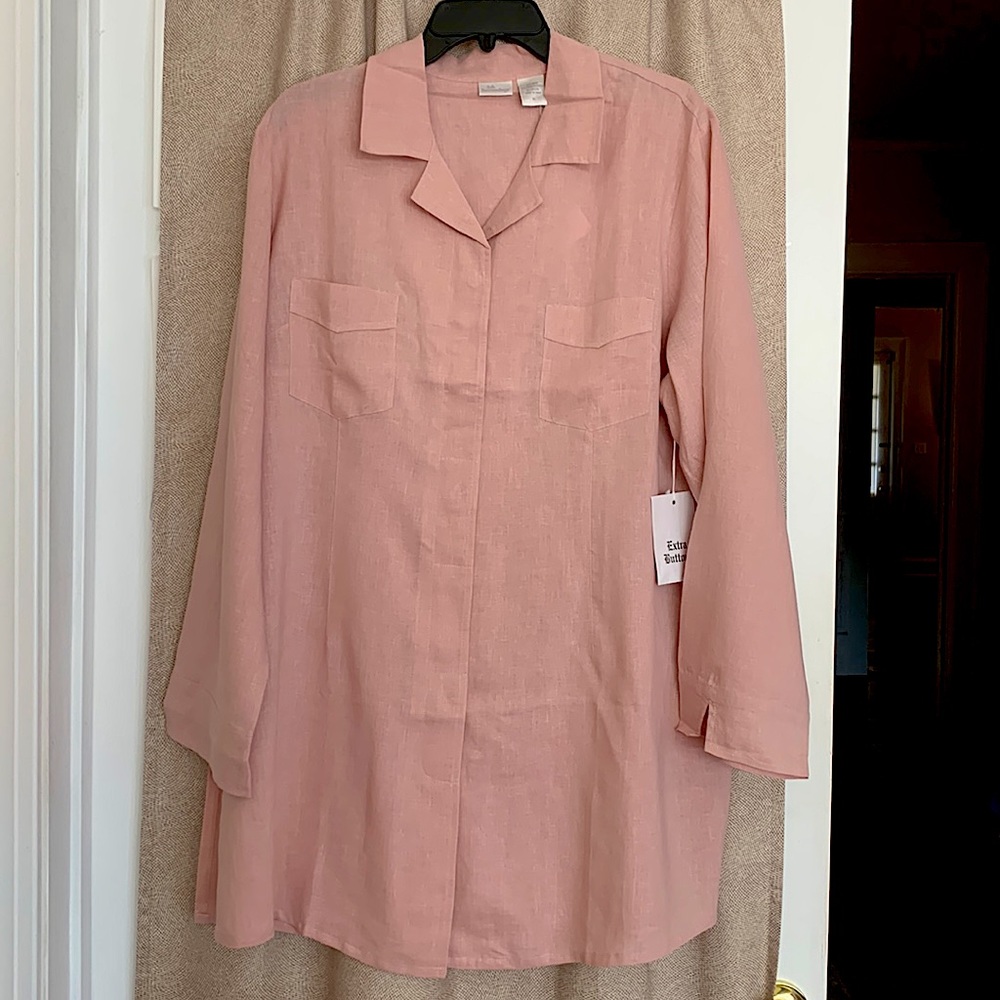 Soft Surroundings XL light rose tunic blouse